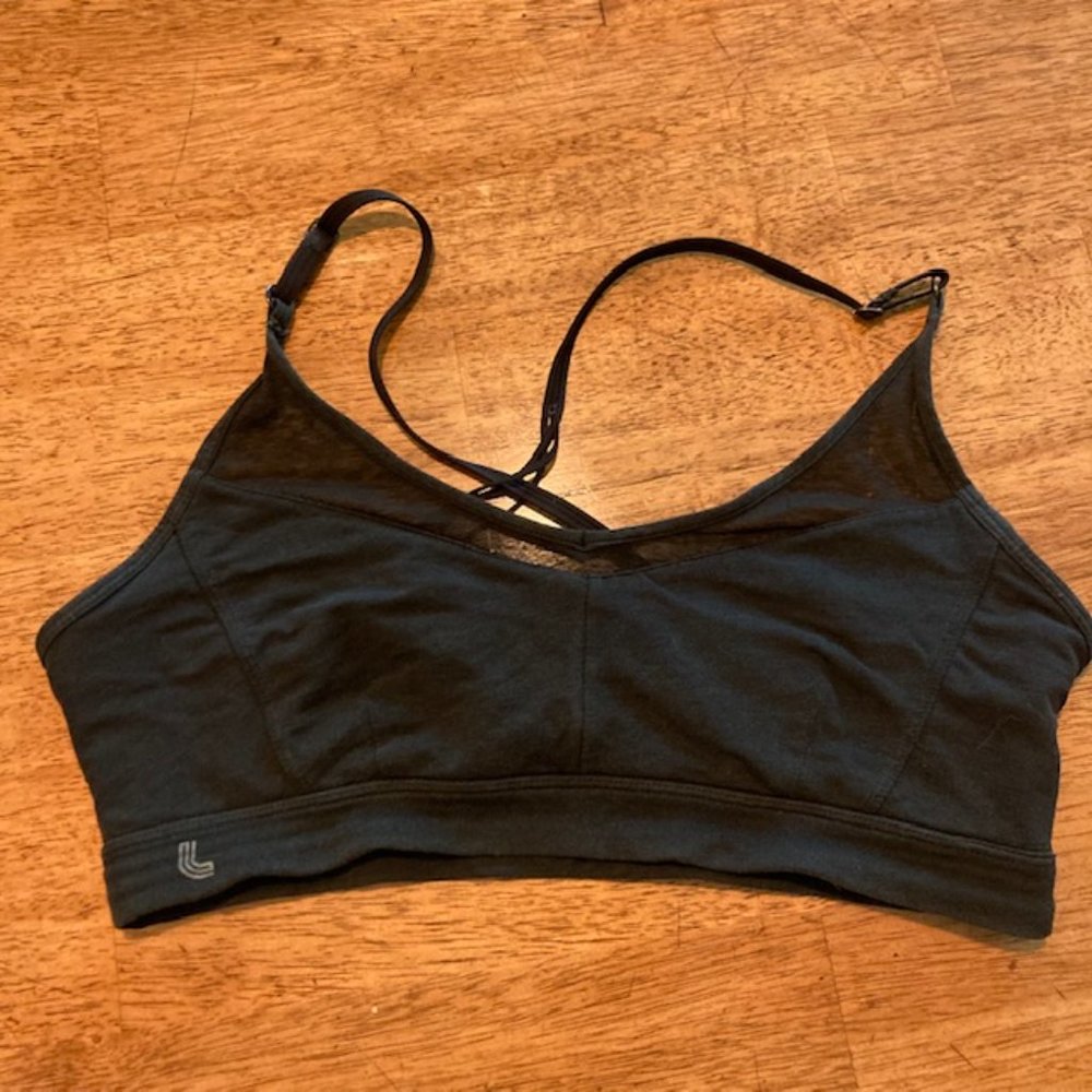 LOLE Black Sports Bra w/mesh M